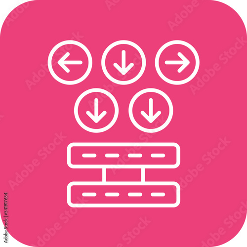 Ambiguity Line Round Corner Background Icon