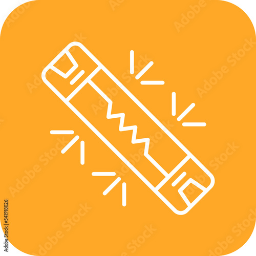 Fuse Line Round Corner Background Icon