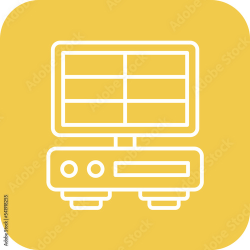 DVR Line Round Corner Background Icon