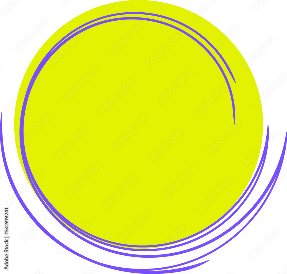 Yellow abstract circle shape png