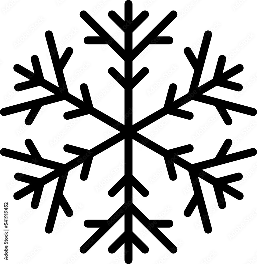 vector drawing of snowflakes, a six-pointed star on a white background vector drawing of snowflakes, a six-pointed star on a white background