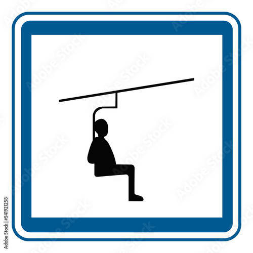 Explanatory road signs. Funicular. Traffic signs.