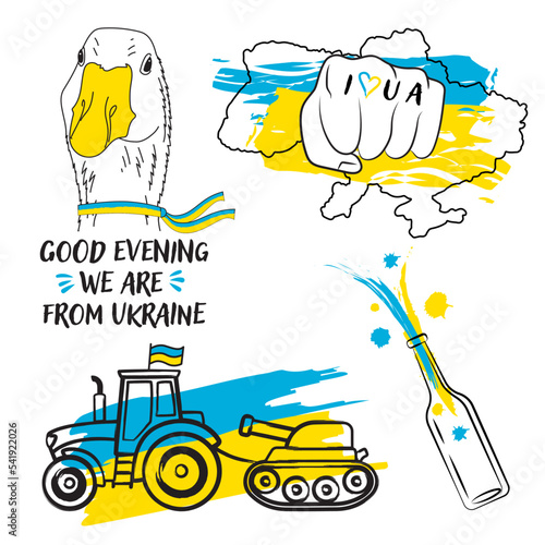 Ukrainian fortitude character set tractor troops biological weapons molotov cocktail