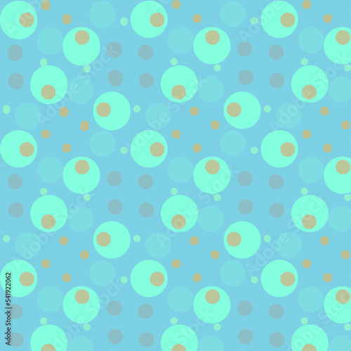 seamless pattern with circles blue and yelllow