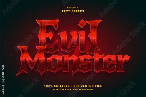 Evil Monster Editable Text Effect