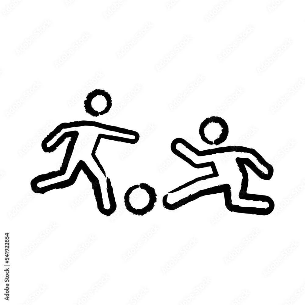 Soccer players icon vector graphic illustration Soccer players icon vector graphic illustration