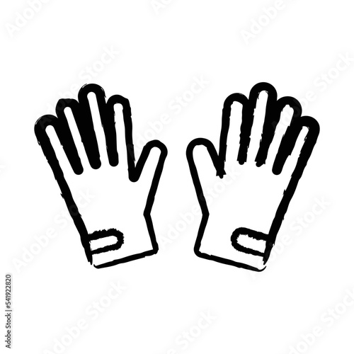 Goalkeeper gloves icon vector graphic illustration