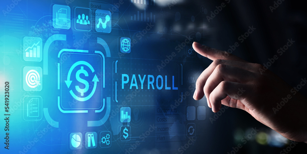 Payroll Business finance concept on virtual screen. Payroll Business finance concept on virtual screen.