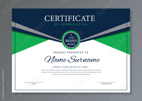 Illustration Vector Design of Elegant Professional Certificate with Beautiful Colors