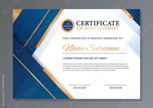 Illustration Vector Design of Elegant Professional Certificate with Beautiful Colors