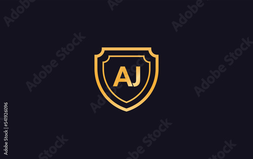 Shield protection symbol and royal luxury shield monogram vector design. shield protection logo with letters and alphabets for brand and business