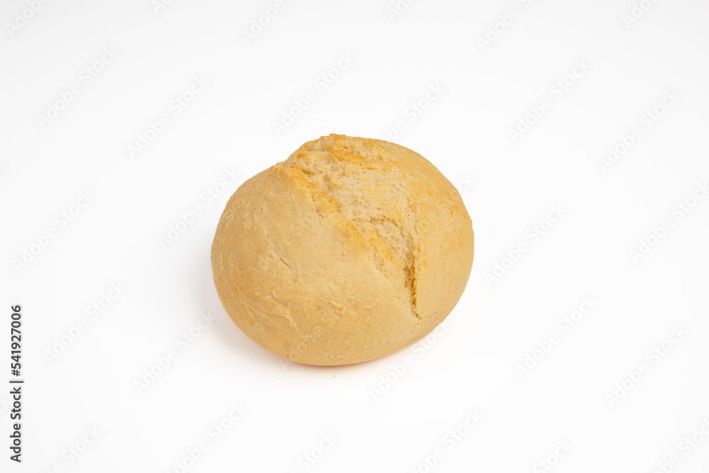 Breakfast bread roll isolated on white background Breakfast bread roll isolated on white background