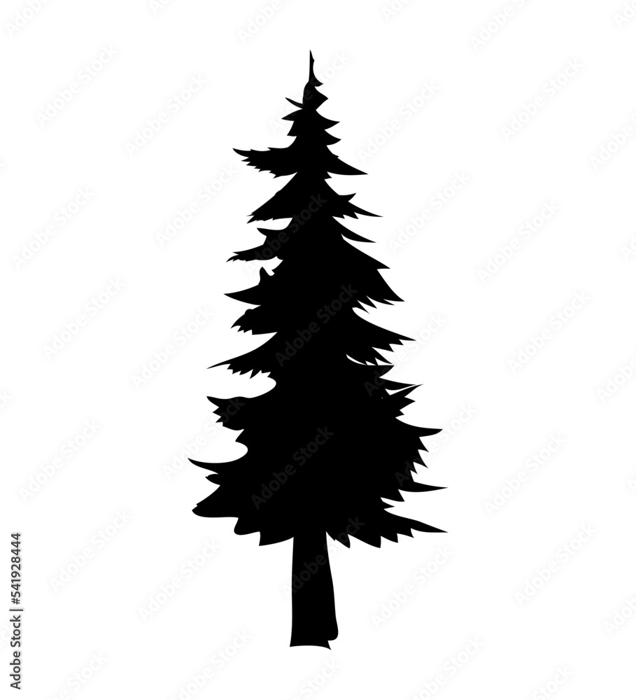 Obraz premium Black christmas trees. Vector object for creating pattern, wallpapers, and decorations.