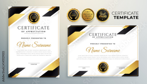 creative business certificate of appreciation template design