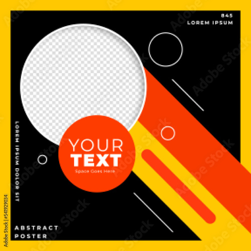 attractive social media post banner in bold colors