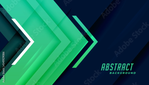 abstract background in green geometric arrow style