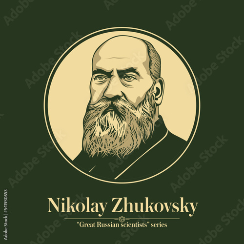 The Great Russian Scientists Series. Nikolay Zhukovsky was a Russian scientist, mathematician and engineer, and a founding father of modern aero- and hydrodynamics. photo