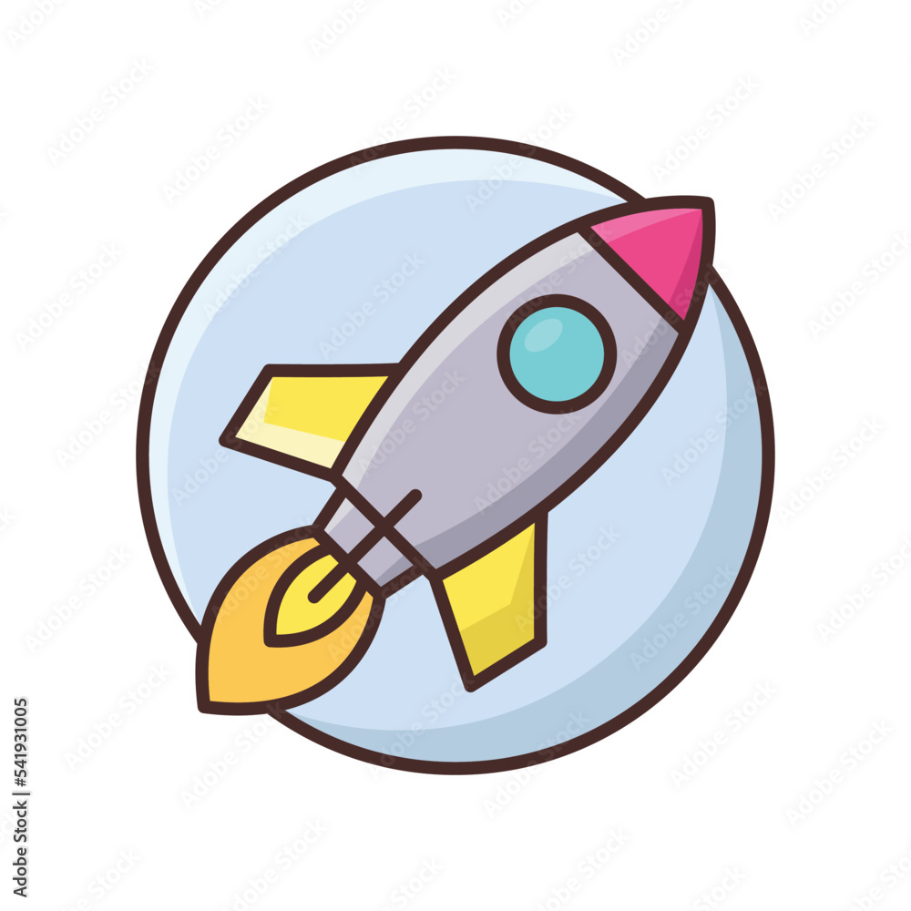 rocket icon vector design template in white background rocket icon vector design template in white background