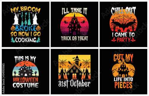 Halloween t shirt design bundle for print on demand photo