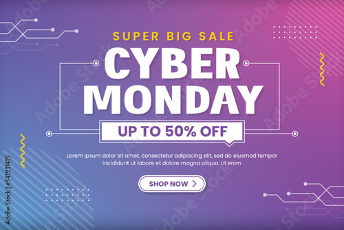 Cyber Monday background design template