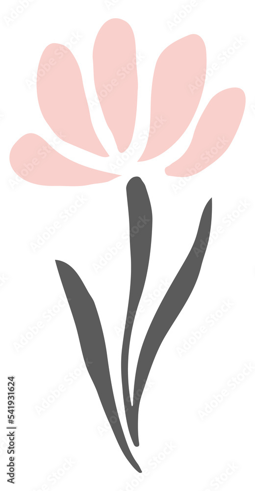 Pink decorative flower print. Floral pattern element Pink decorative flower print. Floral pattern element
