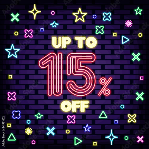Fotografia Up to 15% off, sale Neon quote