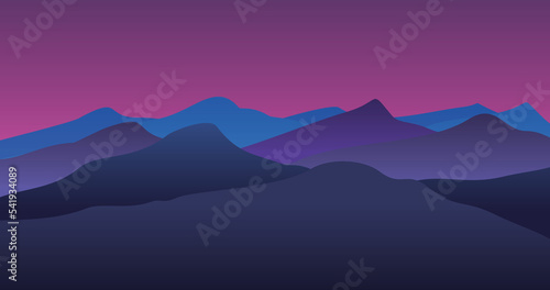 blue purple gradient mountain nature background