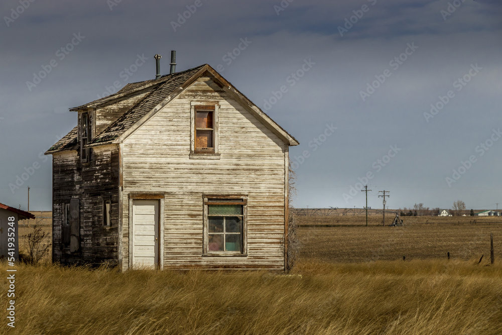 Relics still stand of ghost town Travers Alberta Canada Relics still stand of ghost town Travers Alberta Canada