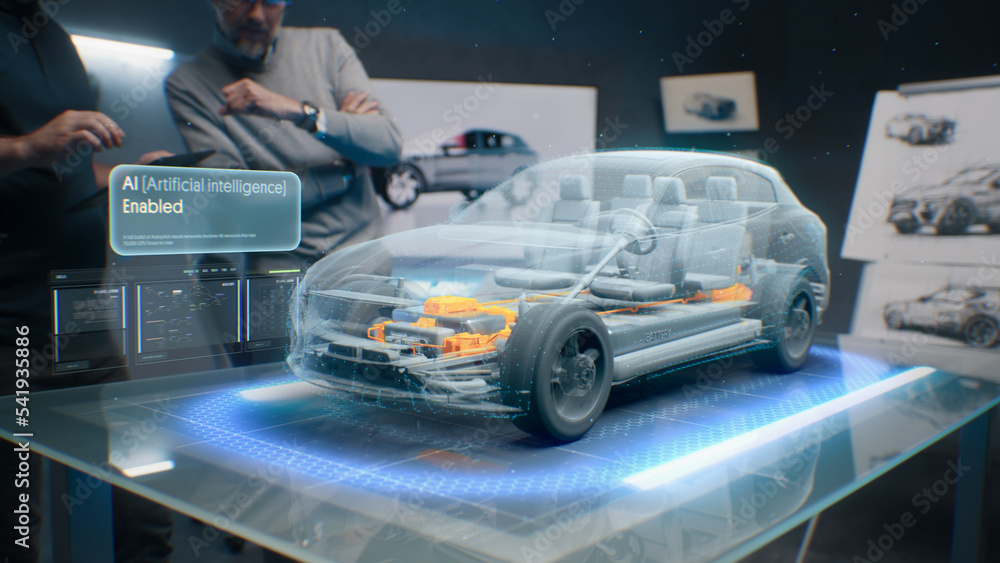 Foto de Development engineers are testing driverless autopilot system ...