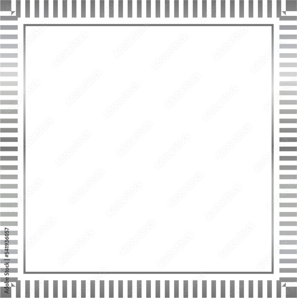 Silver Rectangle Border Frame Vector Illustration Silver Rectangle Border Frame Vector Illustration