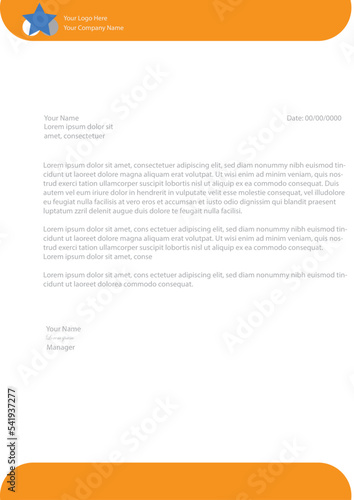 Abtract Letterhead Design Modern Business Letterhead Design Template - vector