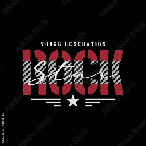 Rockstar illustration typography. perfect for t shirt design