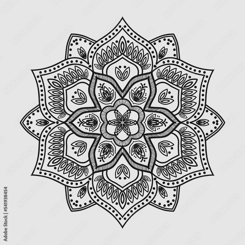 Floral  mandala background design for wedding invitations, book covers and Islamic background
