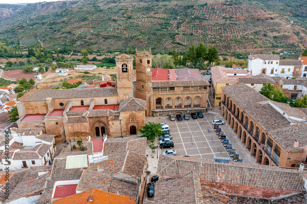 RenaissanceSquare in Alcaraz called Plaza Mayor with the Tardon and the ...
