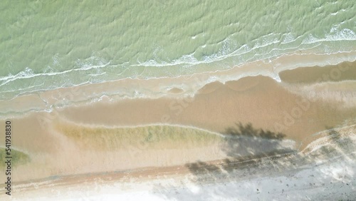 Seascape aerial top view in day time , Natural view for travel destination for relax and vacation time.