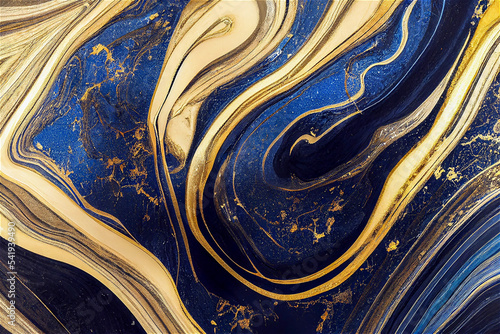 Blue and gold luxury surface