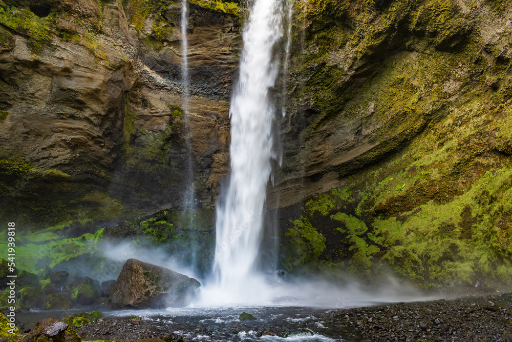 Obraz premium Landscape of Kvernufoss Waterfall (Iceland)