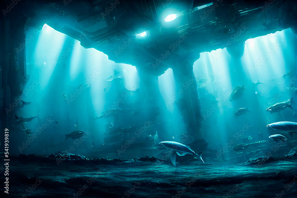 Marine life under industrial structure