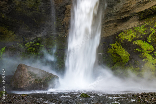 Landscape of Kvernufoss Waterfall (Iceland) photo