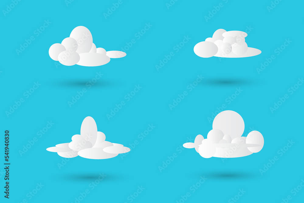 clouds in the sky set the element vector clouds in the sky set the element vector