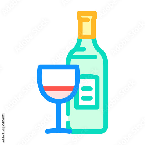 zinfandel red wine color icon vector. zinfandel red wine sign. isolated symbol illustration