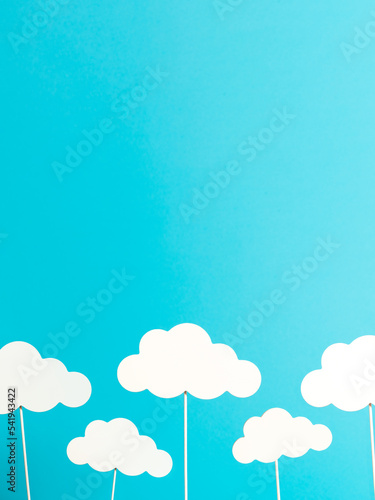 clouds on blue background 