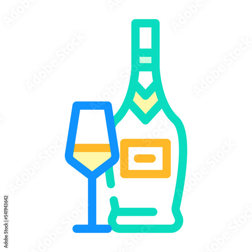 pinot grigio white wine color icon vector. pinot grigio white wine sign. isolated symbol illustration photo