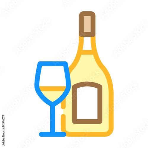 chardonnay white wine color icon vector. chardonnay white wine sign. isolated symbol illustration