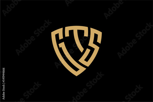GTS creative letter shield logo design vector icon illustration	 photo