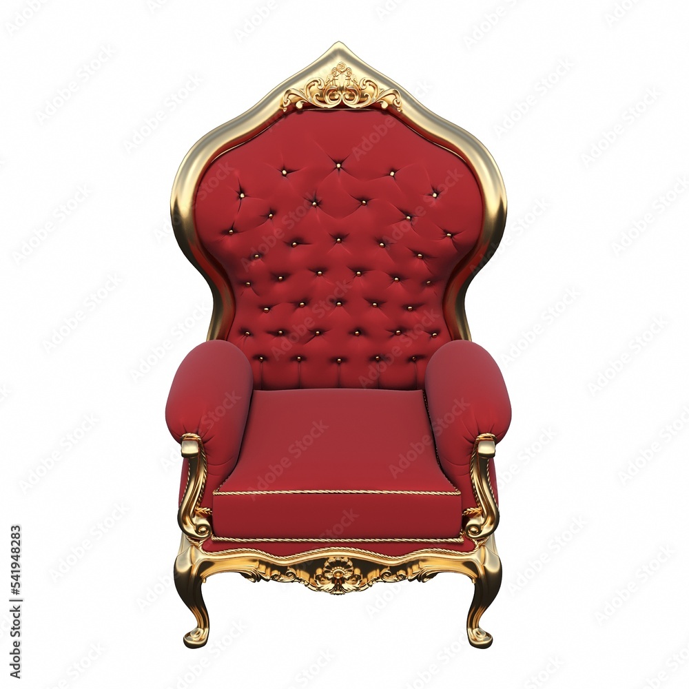 Fototapeta premium armchair isolated on white background, interior furniture, , 3D illustration, cg render