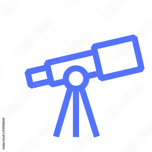 telescope astronomy spyglass science line icon