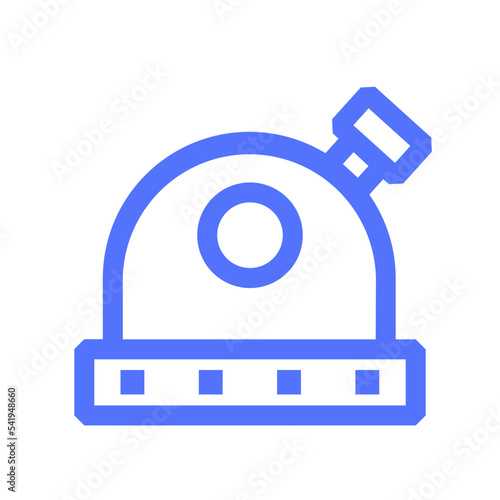 telescope observatory astronomy planetarium line icon