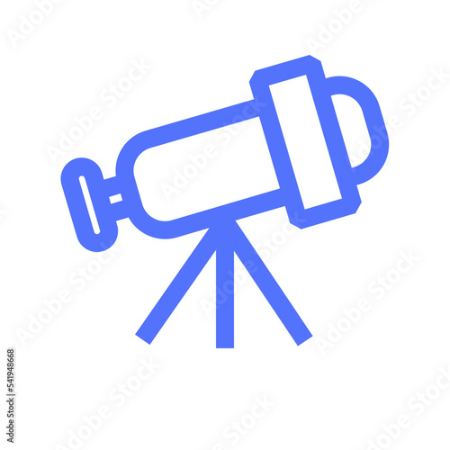 telescope science vision spyglass astronomy line icon