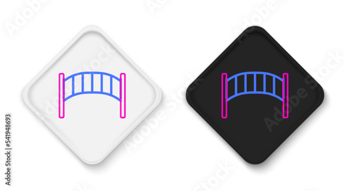 Line Playground kids bridge icon isolated on white background. Colorful outline concept. Vector